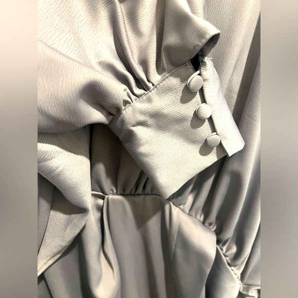 Draped Gray Dress - Picture 10 of 11